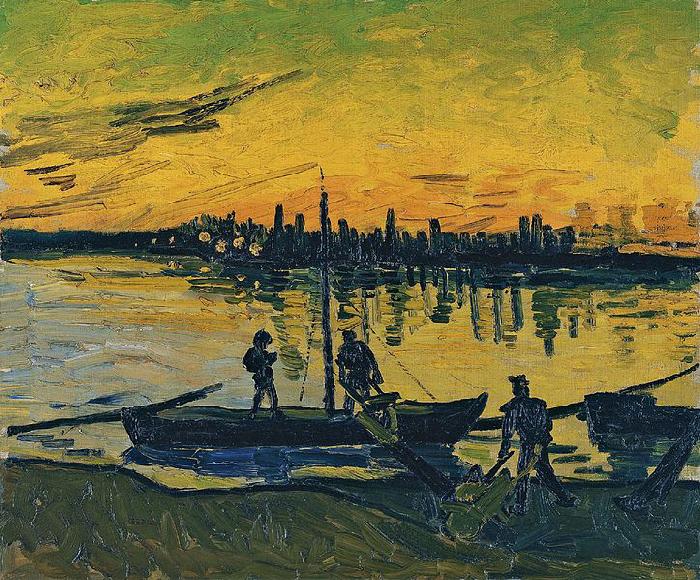 Vincent Van Gogh Downloaders in Arles Sweden oil painting art